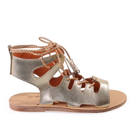 i love sandals Medea-Women Metallic Leather Sandals