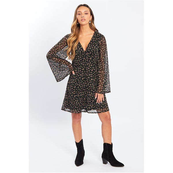 I Saw It First Bell Sleeve Dress Womens