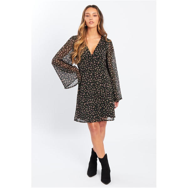 i saw it first Bell Sleeve Dress Womens