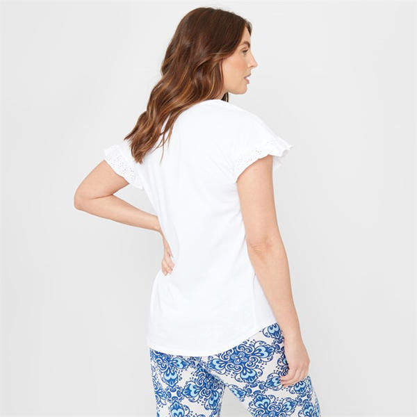 I Saw It First Broiderie Sleeve Pyjama Top