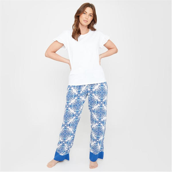 I Saw It First Broiderie Sleeve Pyjama Top