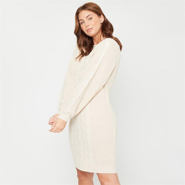I Saw It First Cable Knitted Dress Womens