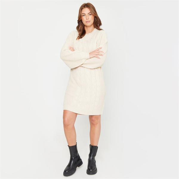 i saw it first Cable Knitted Dress Womens