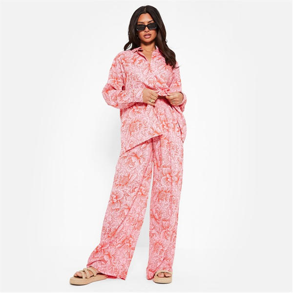 I Saw It First Co Ord Woven Wide Leg Trousers