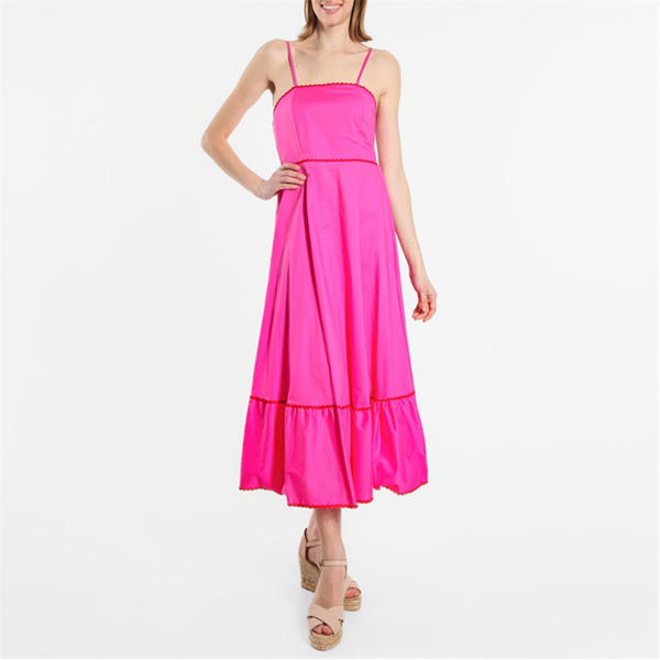 i saw it first Cotton Trim Midi Dress
