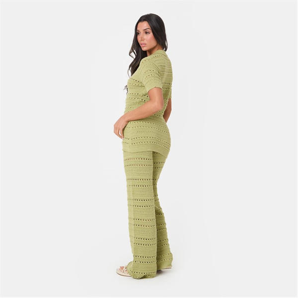 i Saw It First Crochet Shirt And Pant Set