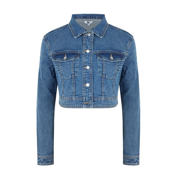 i saw it first Crop Denim Jacket