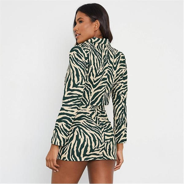 I Saw It First Cropped Zebra Printed Blazer