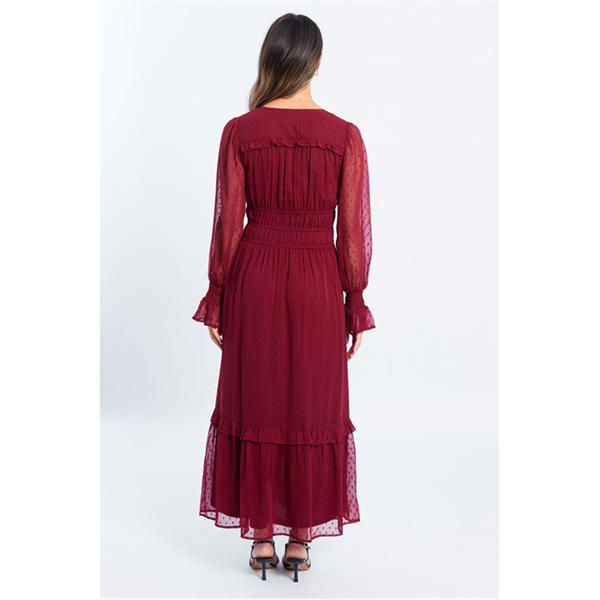 I Saw It First Dobby Midi Dress Womens