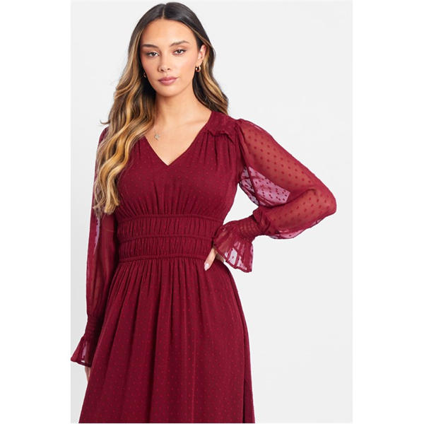 I Saw It First Dobby Midi Dress Womens