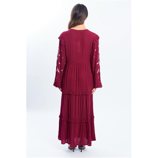 I Saw It First Embroidered Maxi Dress