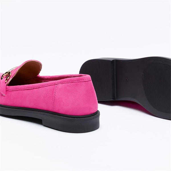 I Saw It First Faux Suede Chain Trim Loafer