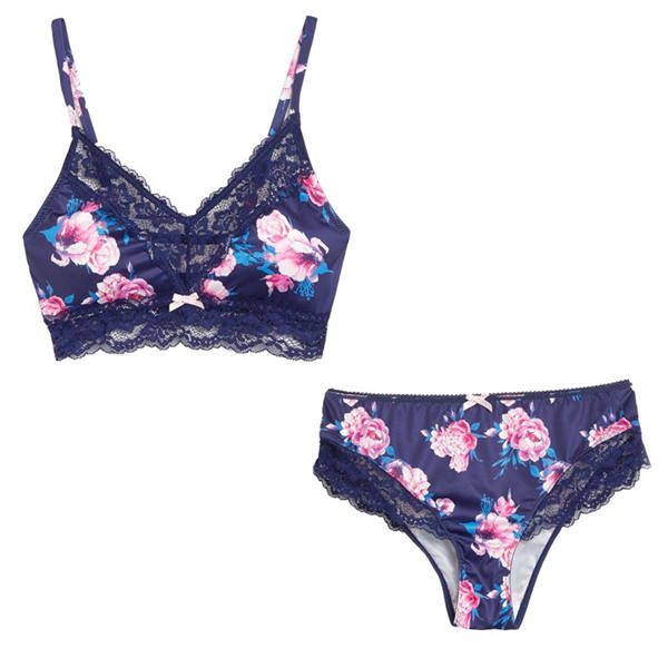 i saw it first Floral Bra and Brief Set