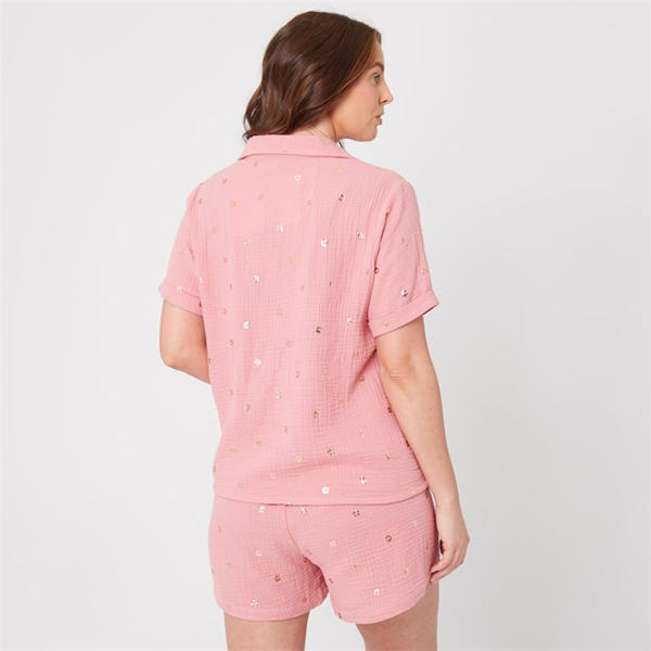 I Saw It First Foil Flower Woven Pyjama Set