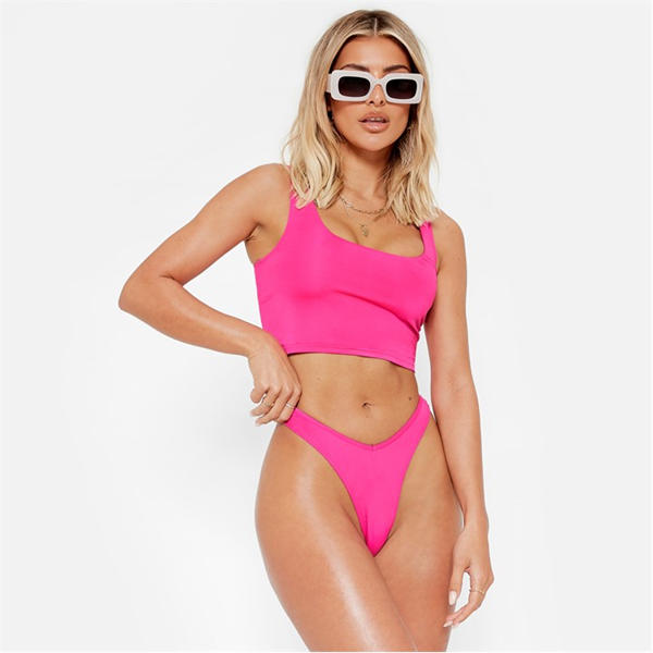 I Saw It First High Leg Brazilian Bikini Bottoms