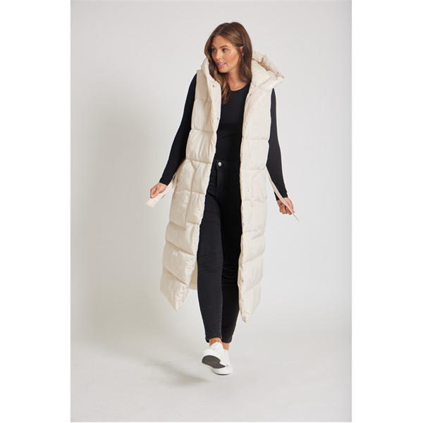 I Saw It First Longline Belted Padded Gilet