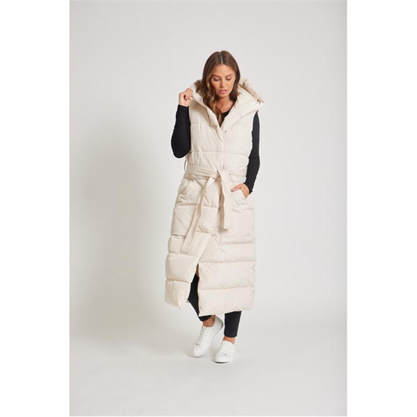 i saw it first Longline Belted Padded Gilet