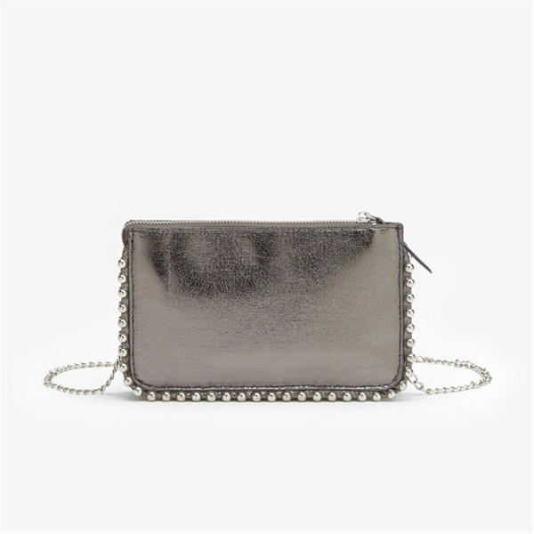 I Saw It First Metallic Clutch Bag With Chain