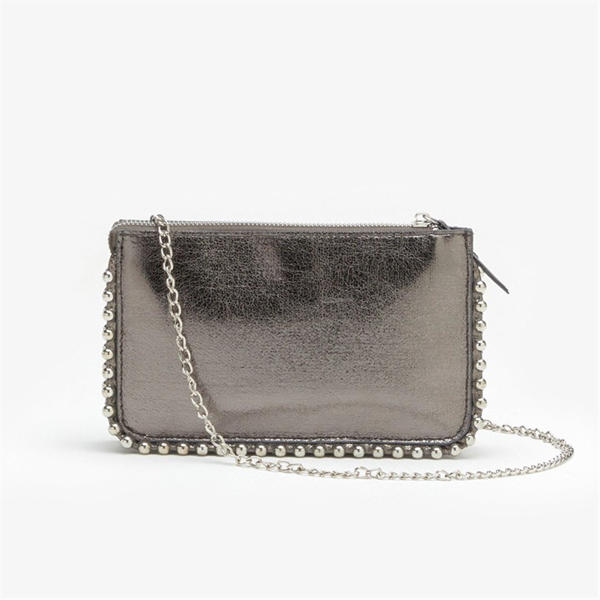 I Saw It First Metallic Clutch Bag With Chain