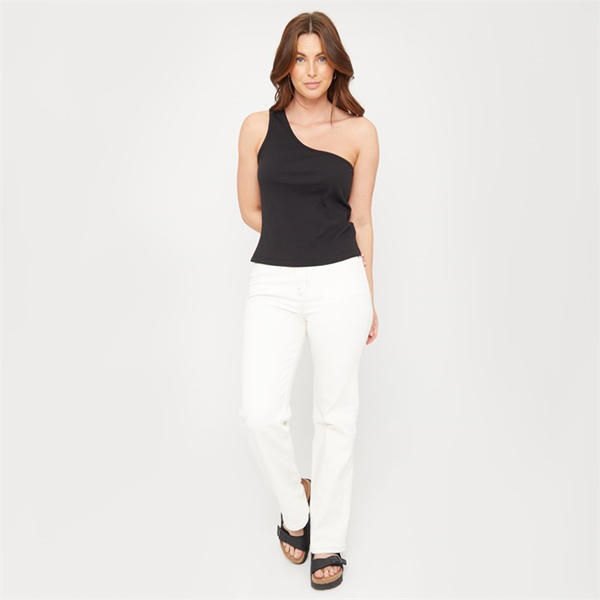 I Saw It First One Shoulder Rib Top