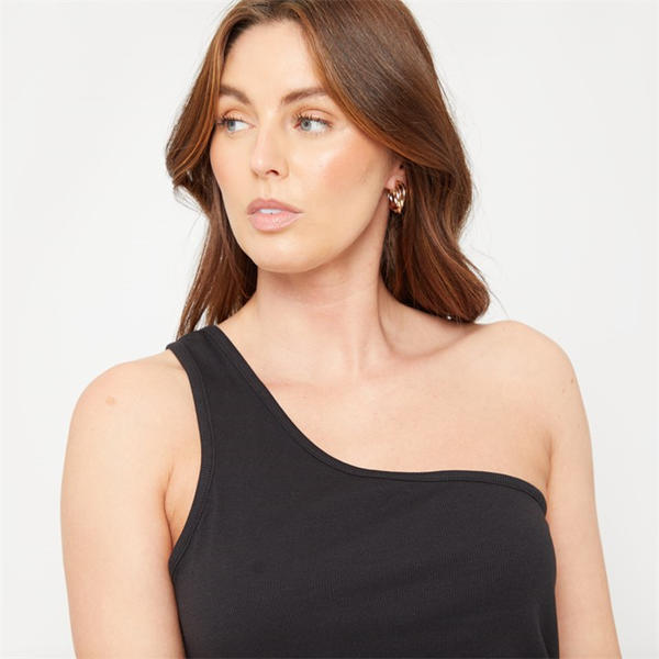 I Saw It First One Shoulder Rib Top