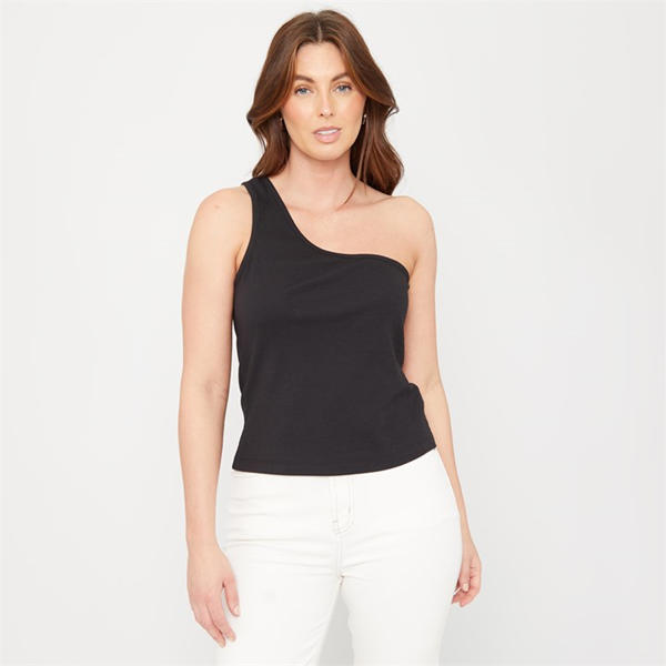 i saw it first One Shoulder Rib Top