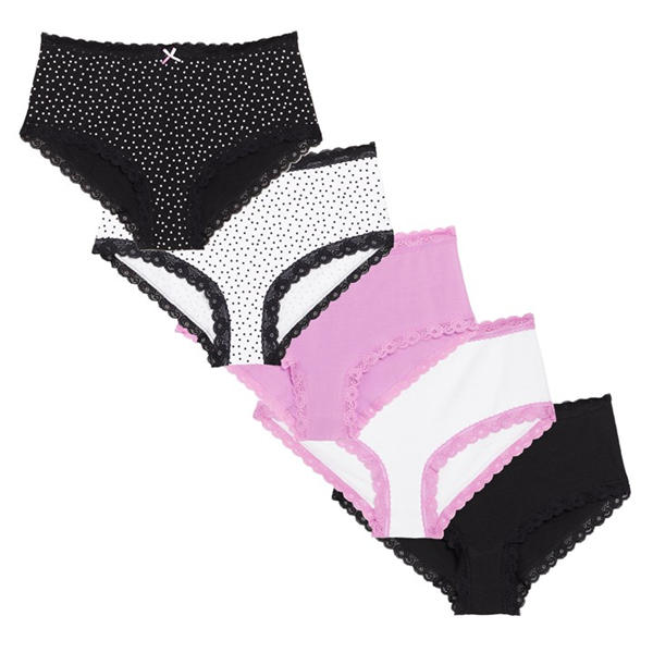 i saw it first Pack Lace Detail Shortie Briefs