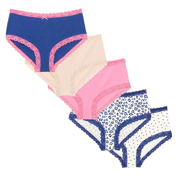 i saw it first Pack Lace Detail Shortie Briefs