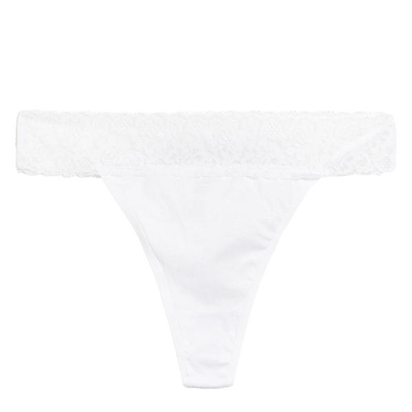 I Saw It First Pack Lace Trim Cotton Thong