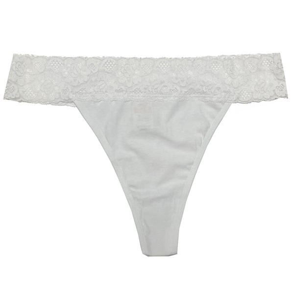 I Saw It First Pack Lace Trim Cotton Thong