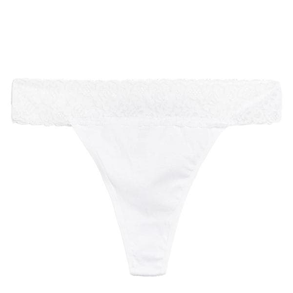 I Saw It First Pack Lace Trim Cotton Thong