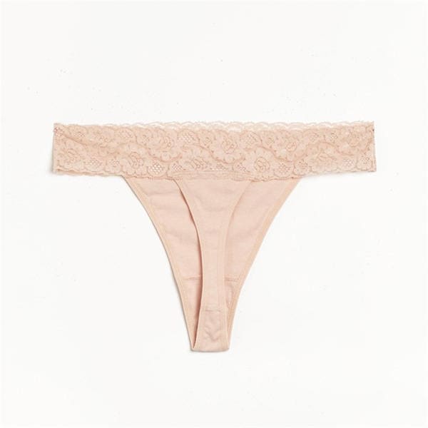 I Saw It First Pack Lace Trim Cotton Thong