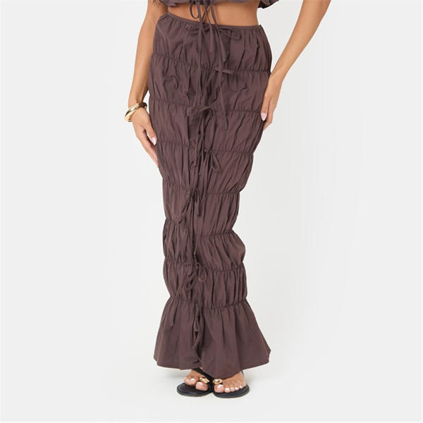 I Saw It First Poplin Tie Maxi Skirt