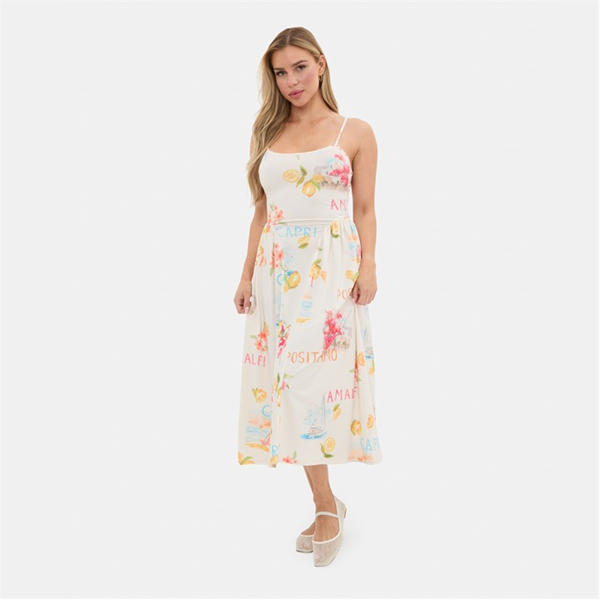 i saw it first Printed Tie Back Midi Dress