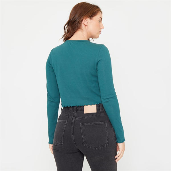 I Saw It First Rib Long Sleeve Top Womens