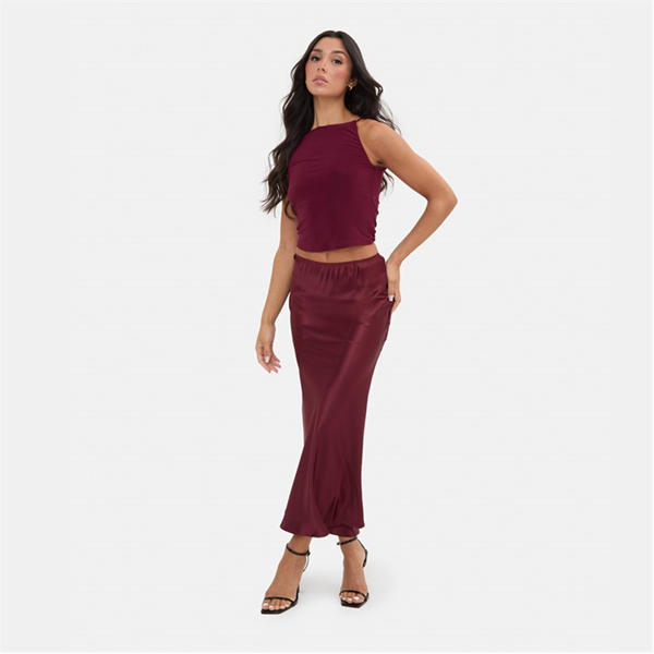 I Saw It First Satin Maxi Skirt