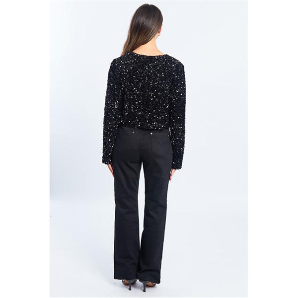 I Saw It First Sequin Bow Jacket