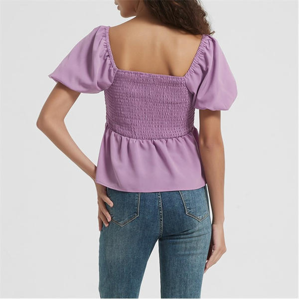 I Saw It First Sleeve Peplum Top
