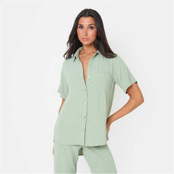 I Saw It First Soft Crepe Short Sleeve Shirt