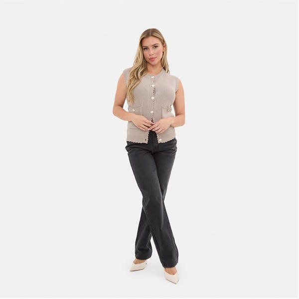 I Saw It First Statement Button Knitted Vest