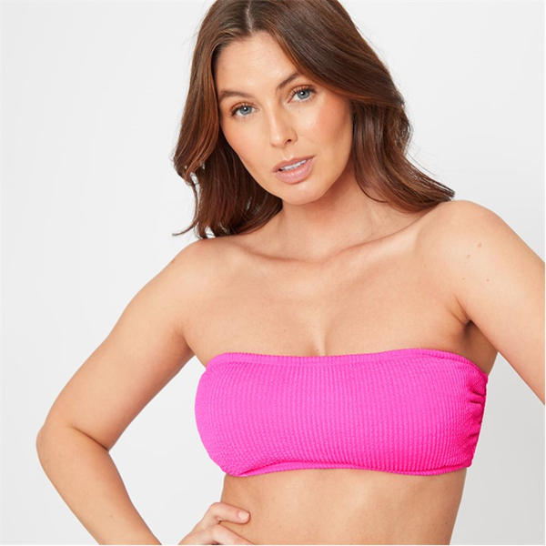 i saw it first Textured Bandeau Bikini Top