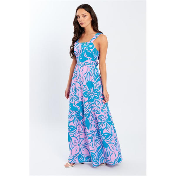 I Saw It First Tie Back Maxi Dress
