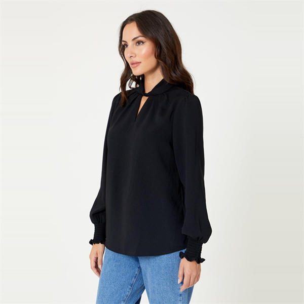 I Saw It First Twist Neck Blouse