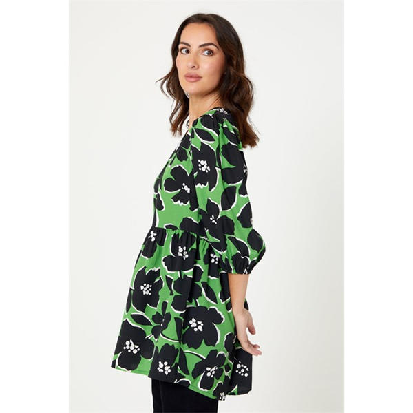 I Saw It First V Neck Floral Tunic
