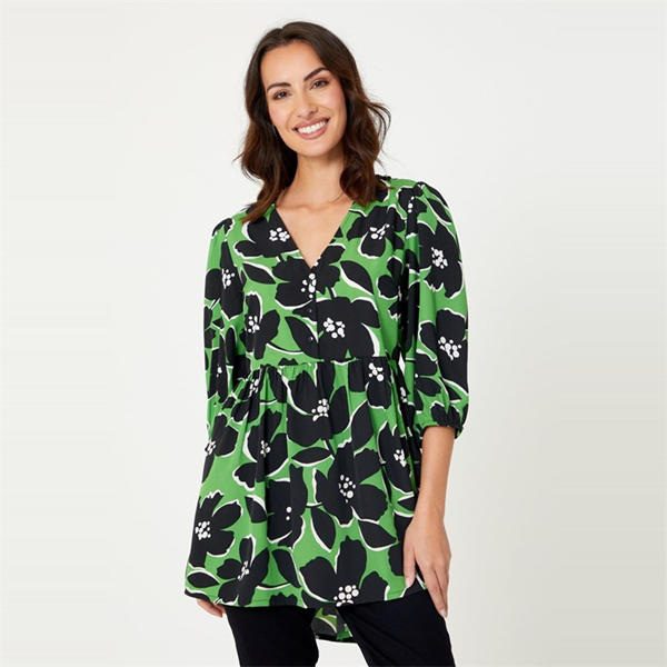 i saw it first V Neck Floral Tunic