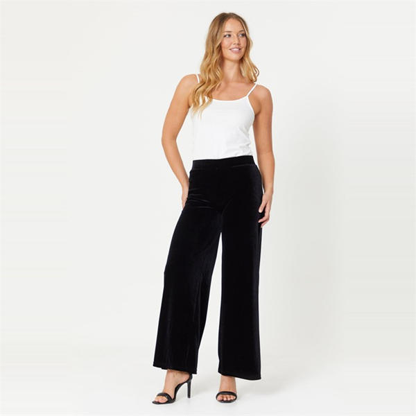 I Saw It First Wide Leg Velvet Trousers