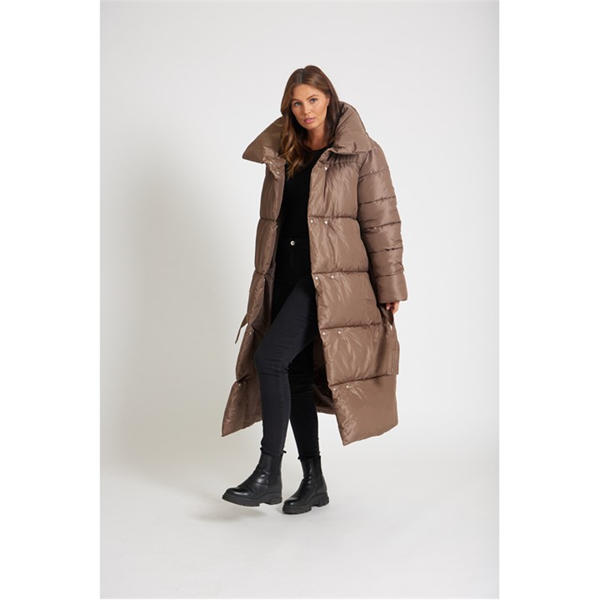 I Saw It First Wrap Midi Tie Waist Padded Coat