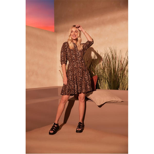 i saw it first You Animal Skirted Shirtdress