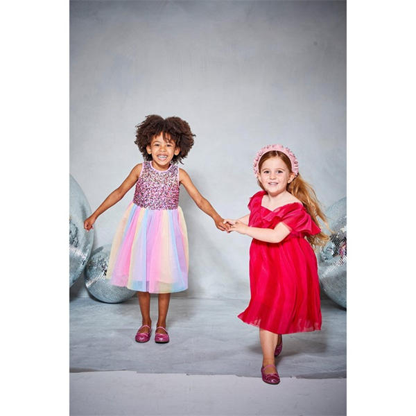 I Saw It First Younger Girls Sequin Tulle Party Dress