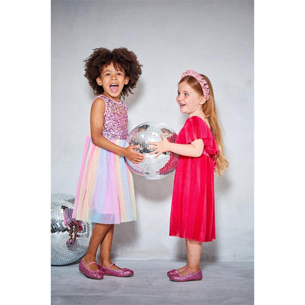 I Saw It First Younger Girls Sequin Tulle Party Dress